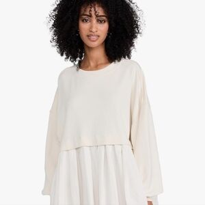 Free People Eleanor Creme Sweatshirt